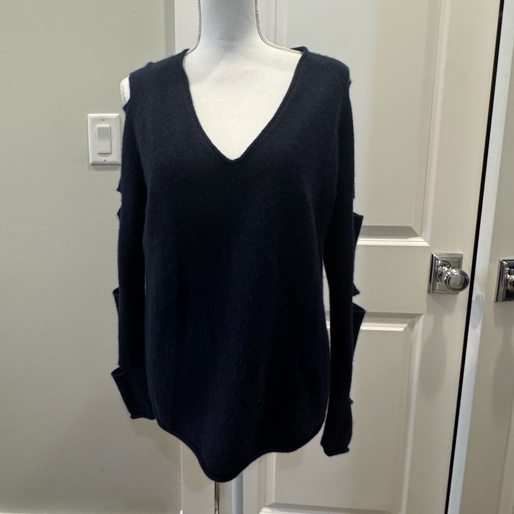 Skull Cashmere Navy Cashmere Sweater
